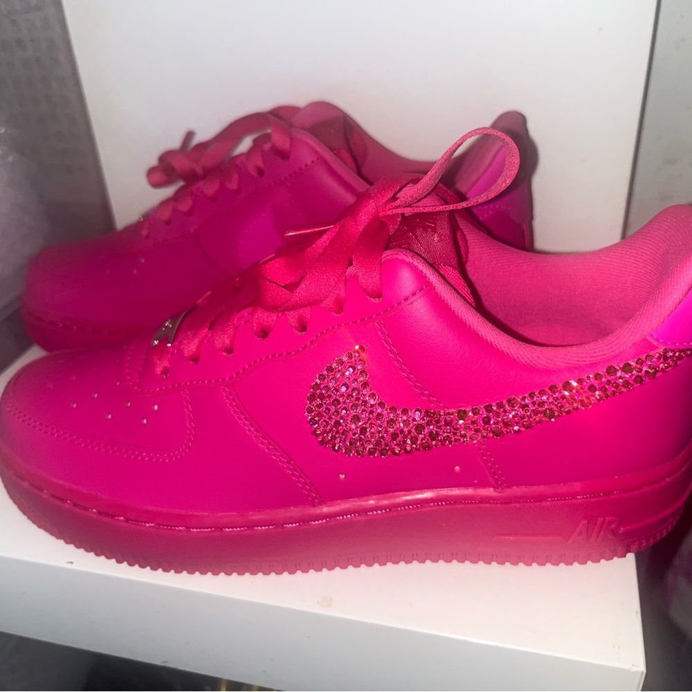 Customized Nike Air Force 1 Fireberry